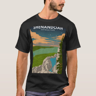 Shenandoah National Park at Night Vintage Minimal T-Shirt