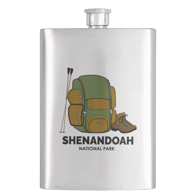 Shenandoah National Park Backpack Hip Flask (Front)