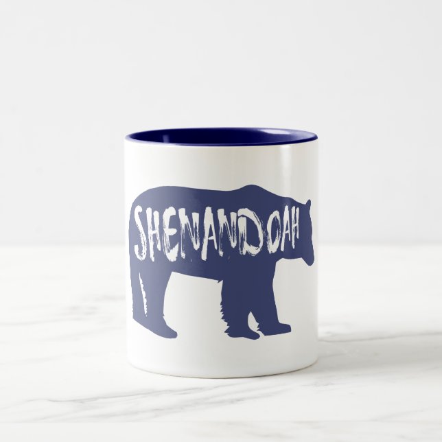 Shenandoah National Park Bear Two-Tone Coffee Mug (Center)