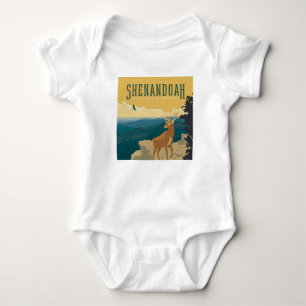 Shenandoah National Park Deer Baby Bodysuit