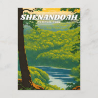 Shenandoah National Park illustration retro Decora