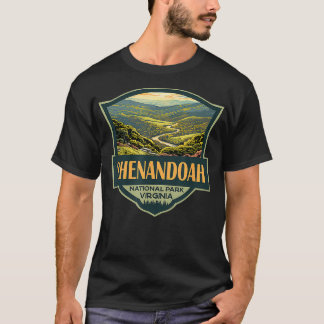 Shenandoah National Park Illustration Travel Retro T-Shirt