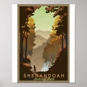 Shenandoah National Park Litho Artwork Poster