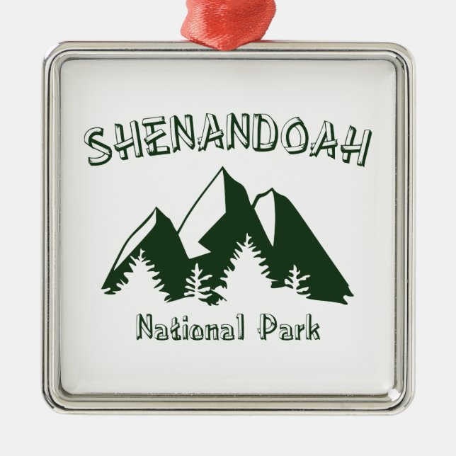 Shenandoah National Park Metal Ornament (Front)