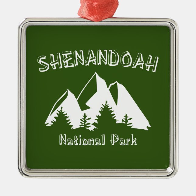 Shenandoah National Park Metal Ornament (Front)