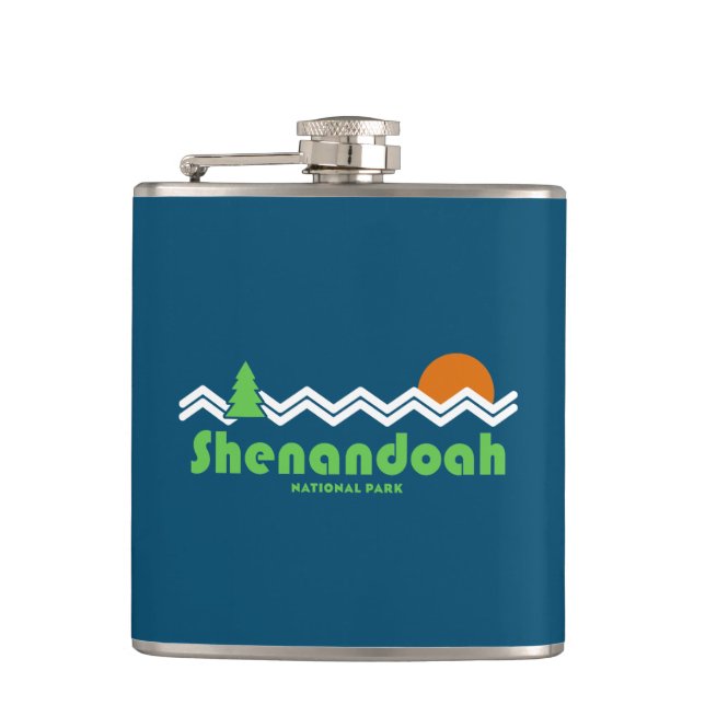 Shenandoah National Park Retro Hip Flask (Front)