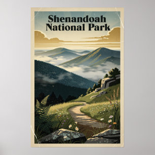 Shenandoah National Park Retro Poster