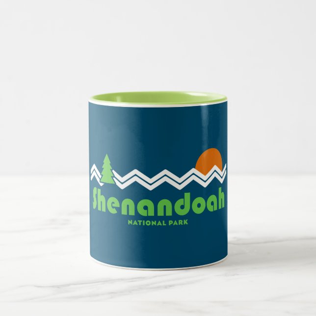 Shenandoah National Park Retro Two-Tone Coffee Mug (Center)