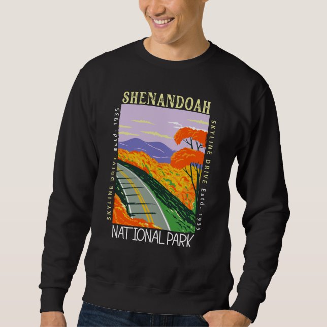 Shenandoah National Park Skyline Drive Distressed Sweatshirt (Front)