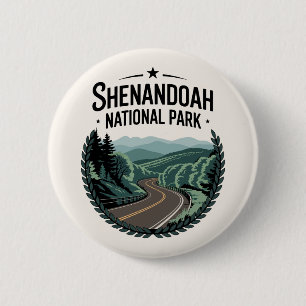 Shenandoah National Park Skyline Drive View Design 6 Cm Round Badge