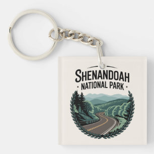Shenandoah National Park Skyline Drive View Design Key Ring