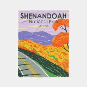 Shenandoah National Park Skyline Drive Virginia Fleece Blanket