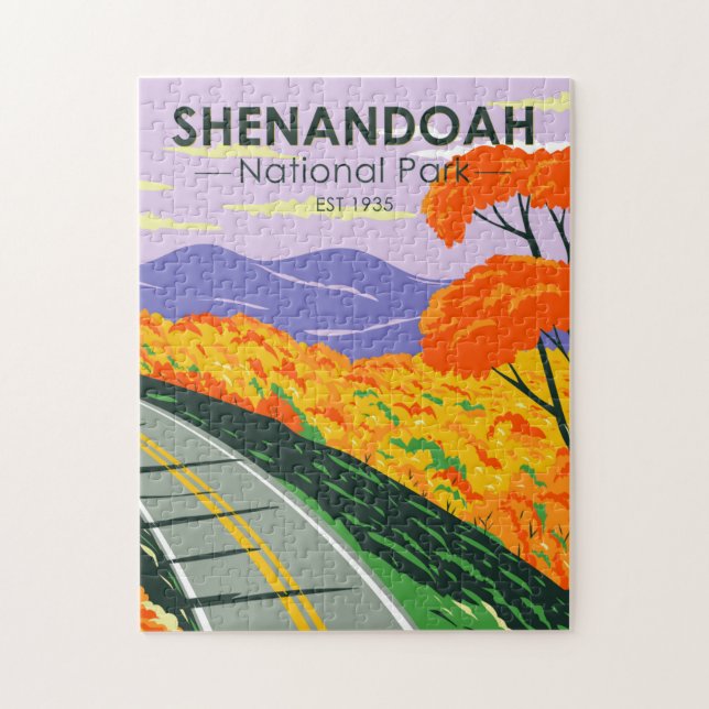Shenandoah National Park Skyline Drive Virginia  Jigsaw Puzzle (Vertical)
