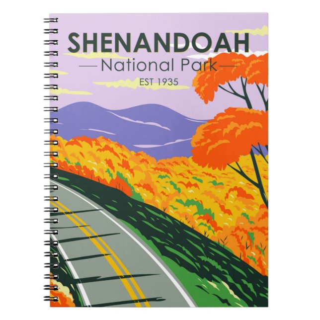 Shenandoah National Park Skyline Drive Virginia  Notebook (Front)
