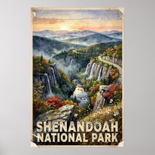 Shenandoah National Park Vintage Travel Poster