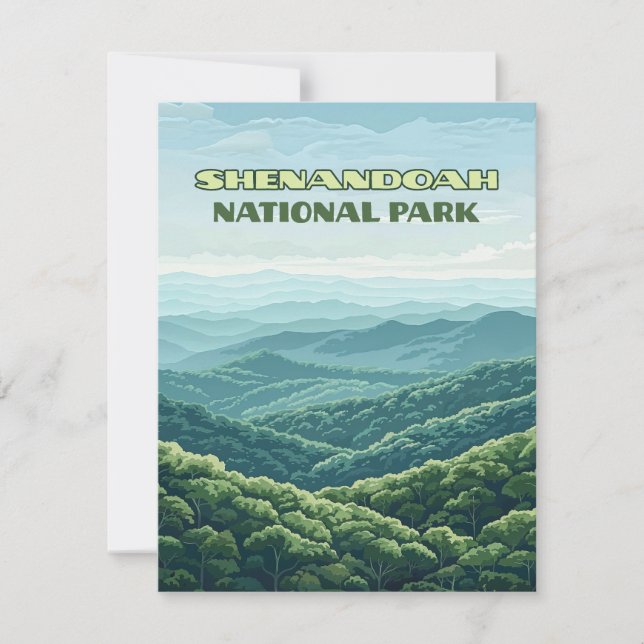 Shenandoah National Park Virginia Blue Ridge Card (Front)