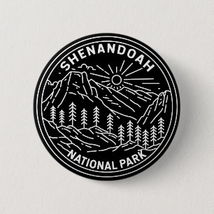 Shenandoah National Park Virginia Monoline 6 Cm Round Badge