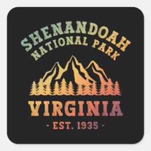 Shenandoah National Park Virginia USA Square Sticker