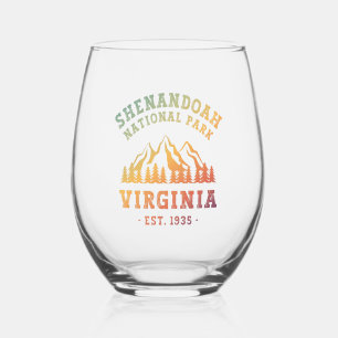 Shenandoah National Park Virginia USA Stemless Wine Glass