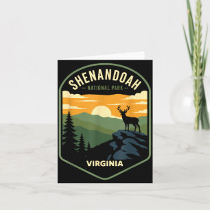 Shenandoah national park virginia vintage design  card