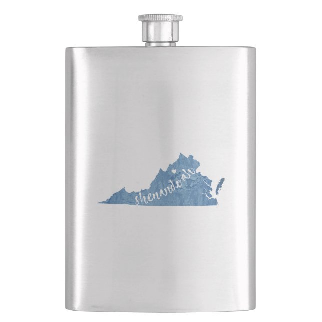 Shenandoah National Park Virginia Wood Grain Hip Flask (Front)