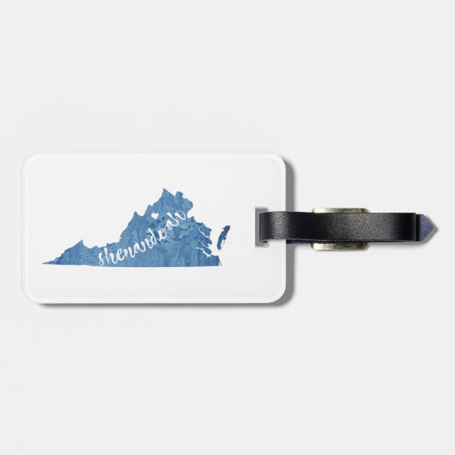 Shenandoah National Park Virginia Wood Grain Luggage Tag (Back Horizontal)