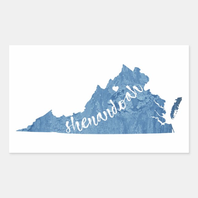Shenandoah National Park Virginia Wood Grain Rectangular Sticker (Front)