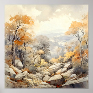 Shenandoah National Park Watercolor Art Print