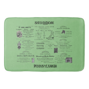 SHENANDOAH PENNSYLVANIA 1880'S ADVERTISING COAL   BATH MAT