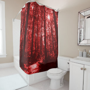 Shenandoah Red Shower Curtain