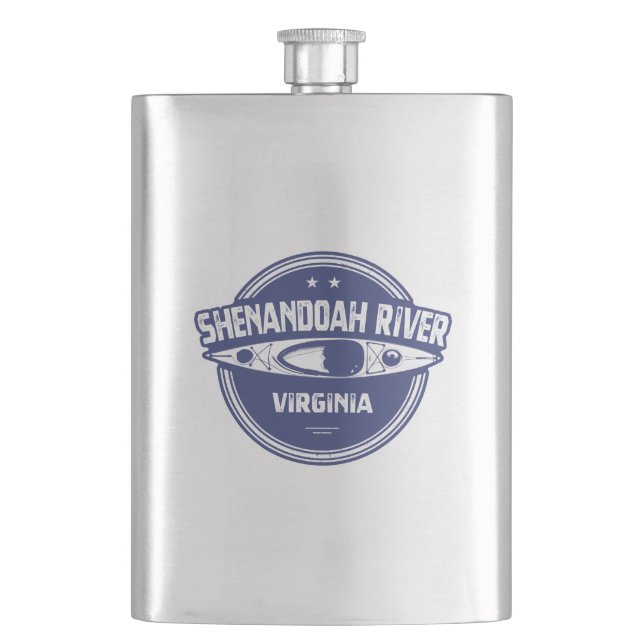 Shenandoah River, Virginia Hip Flask (Front)