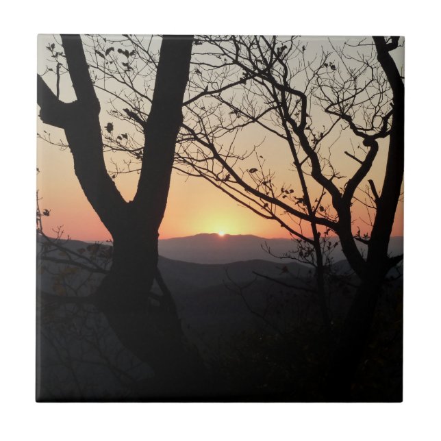 Shenandoah Sunset National Park Landscape Ceramic Tile (Front)