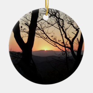 Shenandoah Sunset National Park Landscape Ceramic Tree Decoration