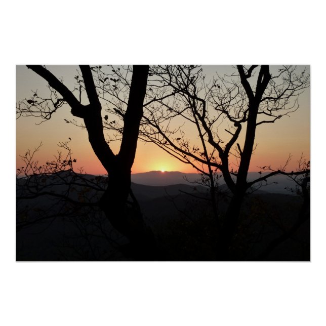 Shenandoah Sunset National Park Landscape Poster (Front)