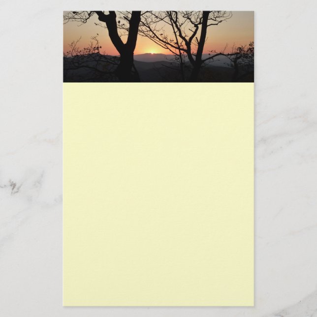 Shenandoah Sunset National Park Landscape Stationery (Front)