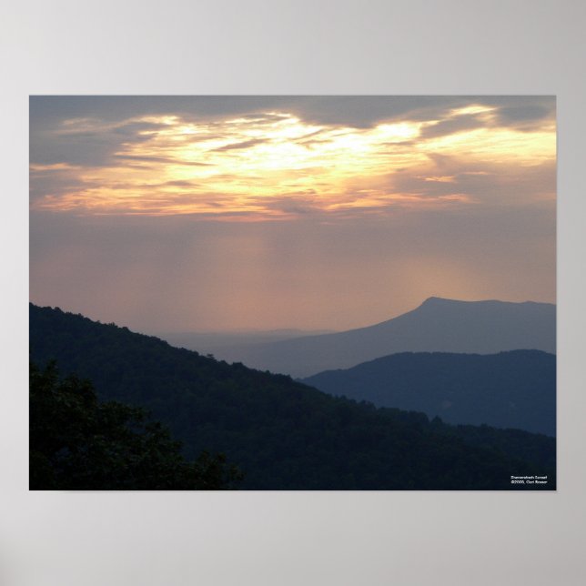 Shenandoah Sunset Poster (Front)