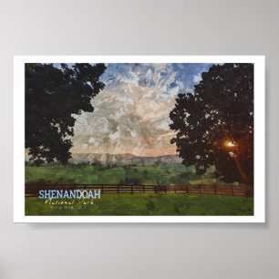 SHENANDOAH WATERCOLOR - VIRGINIA UNITED STATES POSTER