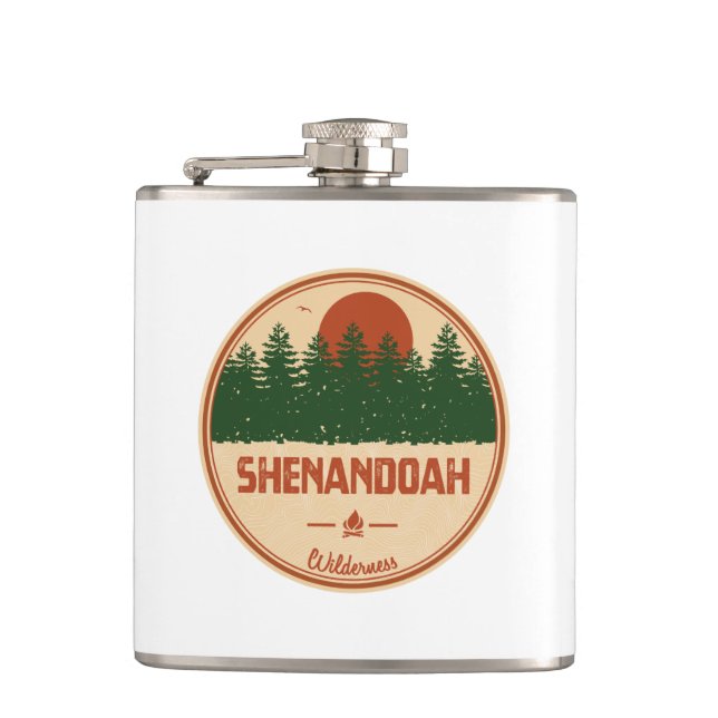 Shenandoah Wilderness Virginia Hip Flask (Front)