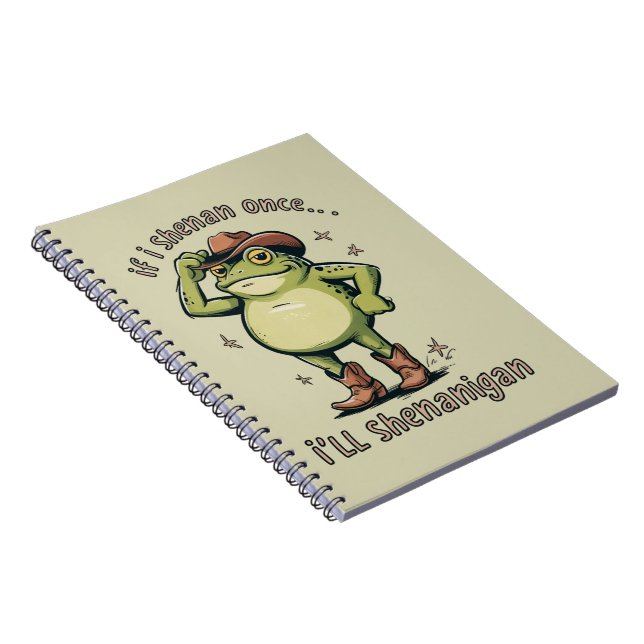 Shenanigan Funny Mental Health Frog  Notebook (Right Side)