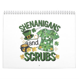 Shenanigans and Scrubs Funny Nursing St Patrick's Calendar