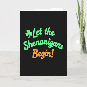 Shenanigans Begin Fun Irish Card