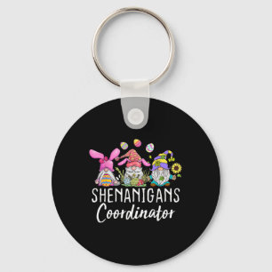 Shenanigans Coordinator Easter Bunny Gnomes Rabbit Key Ring