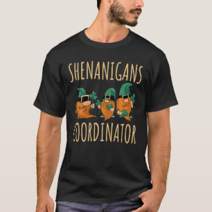 Shenanigans Coordinator Funny Gnomies St Patrick's T-Shirt