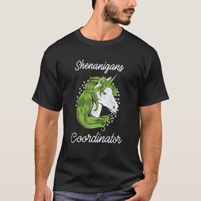 Shenanigans Coordinator Funny Teacher St Patrick's T-Shirt (Front)