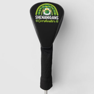 Shenanigans Coordinator Gnomes St Patrick's Day Golf Head Cover