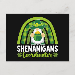Shenanigans Coordinator Gnomes St Patrick's Day Postcard