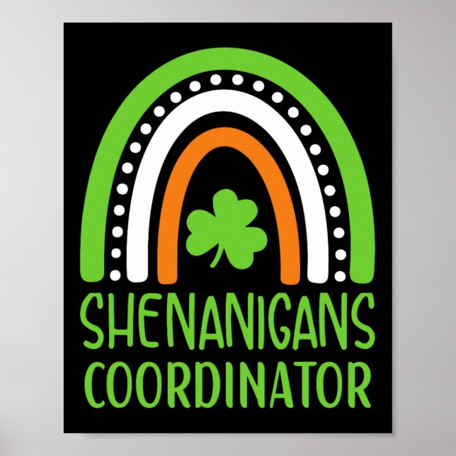 Shenanigans Coordinator Irish Rainbow - St Patrick Poster (Front)