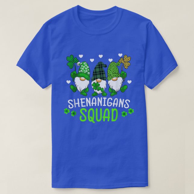 Shenanigans Coordinator St Patricks Day Gnomes Gre T-Shirt (Design Front)