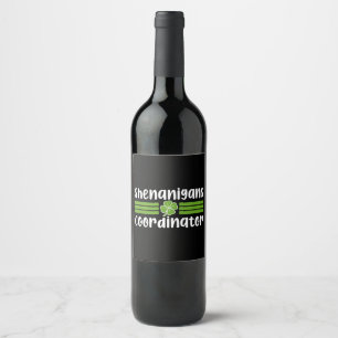 Shenanigans Coordinator St Patrick's Day Wine Label