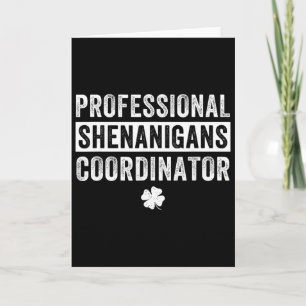 Shenanigans Coordinator Teacher St. Patricks Day Card